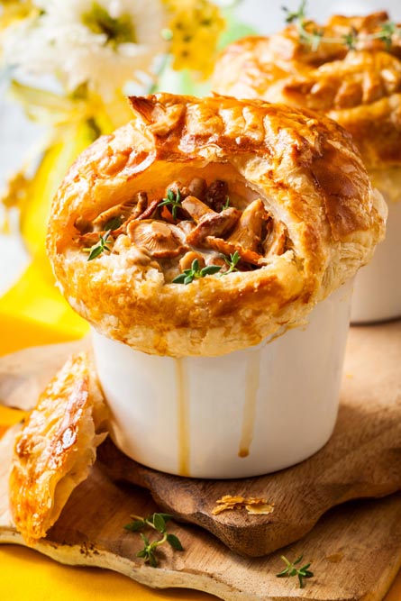 Mushroom and Herb Pot Pie (close)